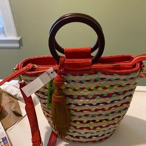 Sam Edelman straw bag multi color
